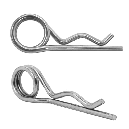 Goupilles à ressort Goupille fendue à ressort Goupille fendue Double goupille fendue DIN11024 Agrafe de fixation V4A en acier inoxydable, Taille:4mm - 5 Stk.