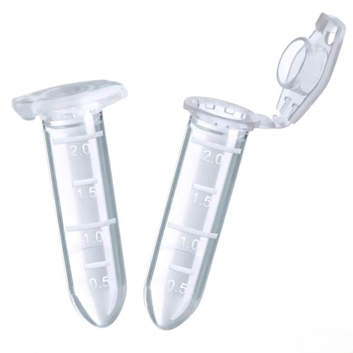 Image of IS IndoSurgicals Microcentrifuge Tubes 2ml, Polypropylene Round Bottom, Clear Centrifuge Tubes for Laboratory Use (Pack of 500)