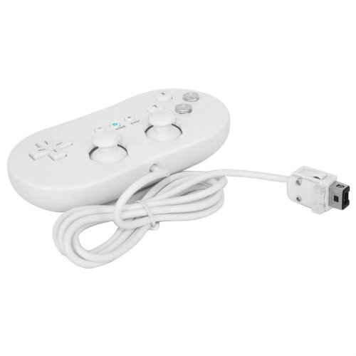 eForBuddy Classic Wired Controller for Nintendo Wii, White