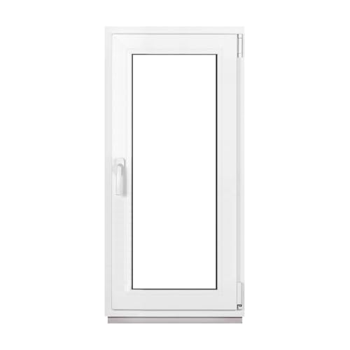 Framex Ventana de Plástico Blanco Ancho x Alto: 50 x 120 cm (500 x 1200 mm) Triple Acristalamiento (32 mm), Giratorio Inclinación DIN Izquierda