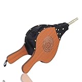 Souffleur de haute qualité : les soufflets pour braseros sont composés de bois solide, de cuir synthétique résistant à la chaleur, de rivets en laiton solides et de buses rondes en alliage de zinc, de ceintures de suspension.