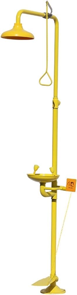 Station de Lavage oculaire, système de Douche d'urgence, Acier Inoxydable 304 avec pédale, revêtement ABS, idéale pour Une Utilisation en extérieur dans Les usines et Les laboratoires.
