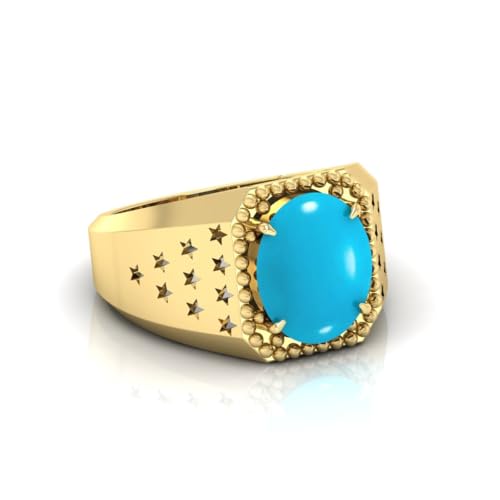 Bague turquoise réglable en argent sterling, le cadeau mixte idéal