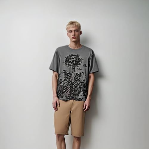 Women Men Y2K T Shirt Skeleton Emo Grunge Oversized Gothic Tee Graphic Streetwear Techwear Alt Baggy Dark Academia3