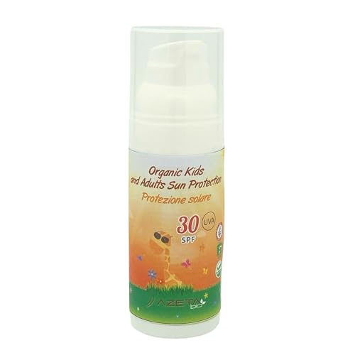Crema solare biologica per bambini LSF30 sensibile, per viso e corpo, alta protezione istantanea della pelle sensibile, filtro minerale, cosmetici naturali, crema solare AZETA bio_LUNA bio 50 ml
