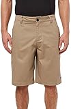 O'NEILL Mens Shorts Fixed Waist 22 Inch Khaki/Redwood Short 34