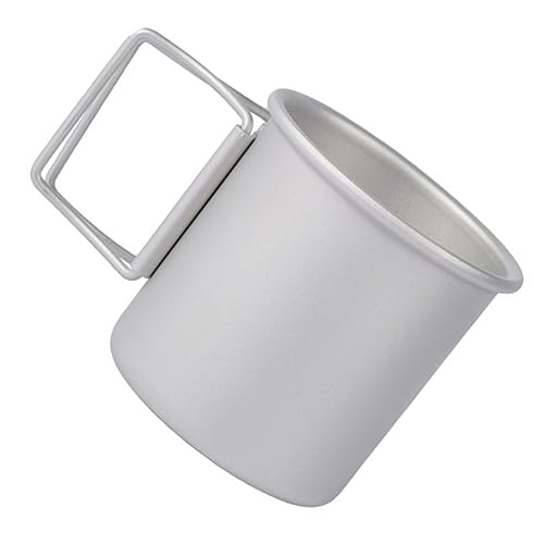 Toyvian 2piezas Taza De Aluminio Para Camping Vaso De Agua Portátil y Ligero Para Actividades Al Aire Para Senderismo y La Naturaleza