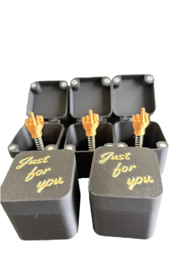 JZHJMYXDZ 3 Pack Middle Finger Surprise Gifts Box,Gag Gifts Box for Men,Funny Gifts for Women,3D Printed Finger in a Surprise Prank Pop up for Adult