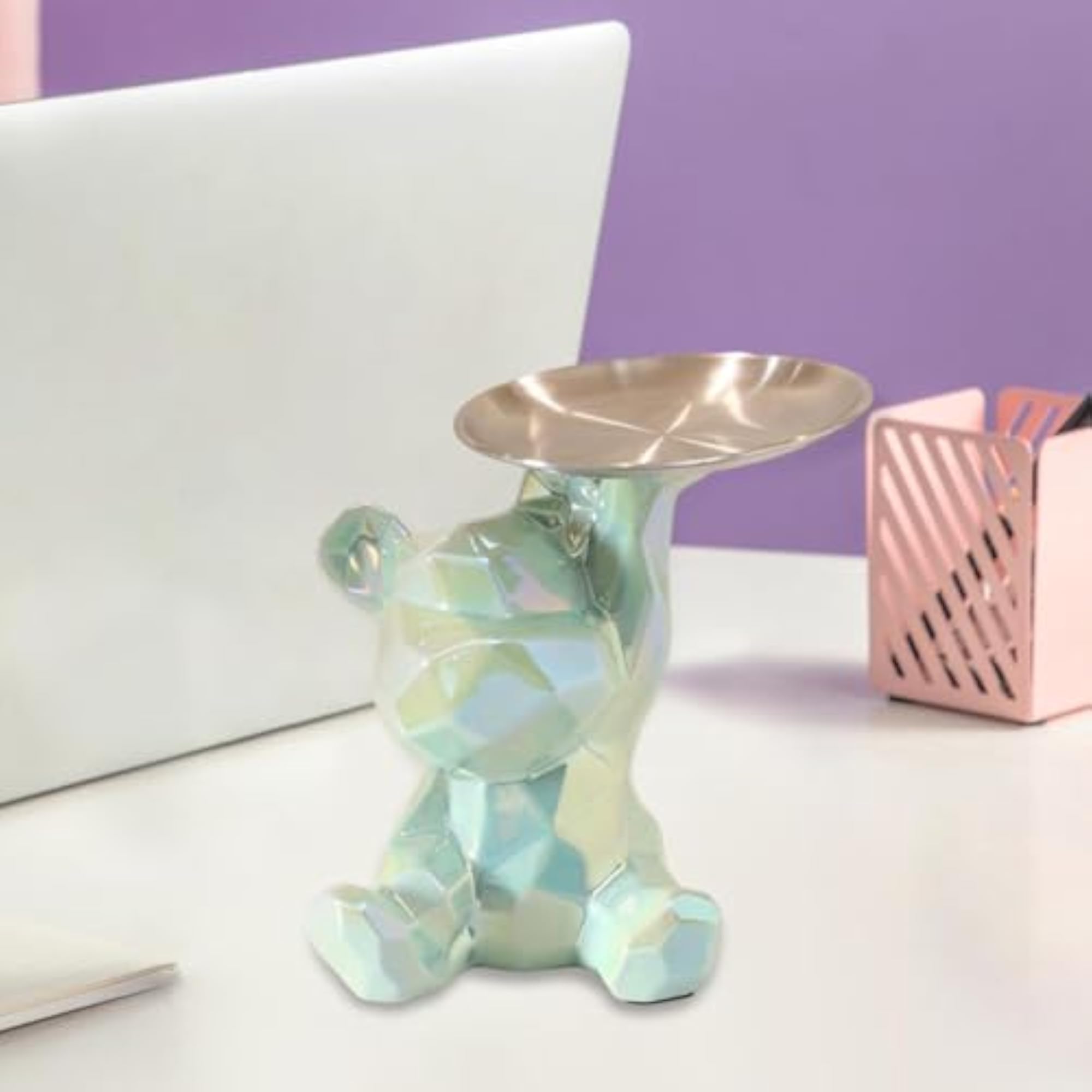 Bear Storage Tray Statue Desktop Decoration