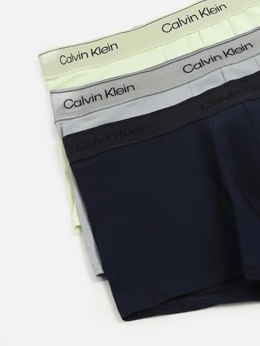 Image of Calvin Klein underwear Black Solid mid Rise Trunks - Pack of 3