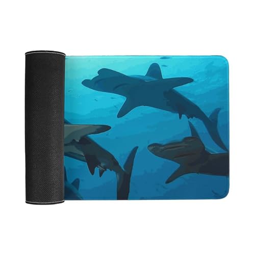 Tapete de escritorio grande Hammerhead Sharks blanco miniatura 3