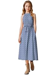 Steelblue Floral Halter