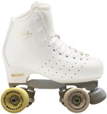 L'Estel Skates - Botas Edea Esordio+Bases Roll-Line Variant+Ruedas Magnum - Patinaje Artístico Ruedas (Blanco, 255/38)