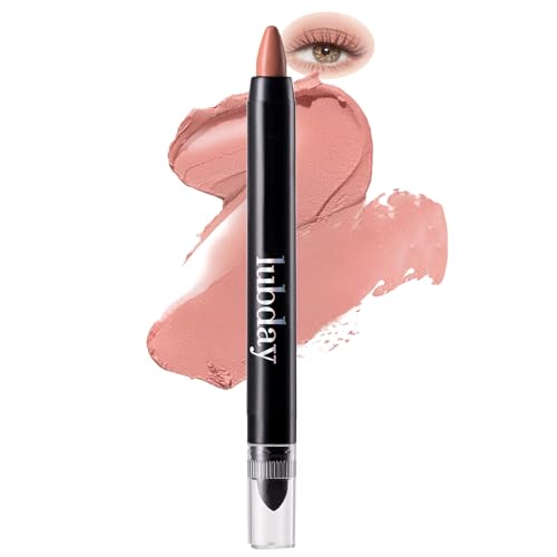 Image of Nude Pink Matte Eyeshadow Stick Cream Eye Shadow Pencil - Long Lasting Texture Twist Up Design - Blendable Buildable Colour for Soft Definition Crease Deepening Natural Eye Makeup (07#)
