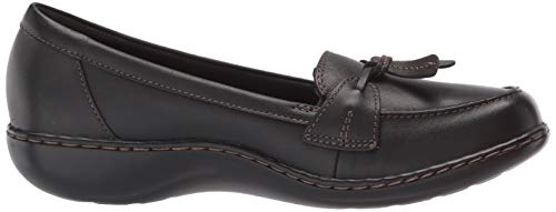 Clarks Womens Ashland Bubble Slip On Loafer, Black, 9.5 Wide Us #TOP5