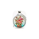 Embalaje: bolsa de regalo Youkeshan HomeXBest - Colgante de cristal con rosas en florero, collar de rosa, regalo de cumpleaños