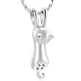 Imrsanl Pet Cremation Jewelry for Ashes Memorial Ash Jewelry Keepsake Cat Urn Pendants for Animal As