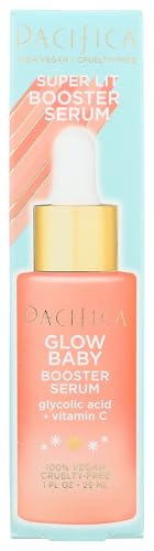 Pacifica Vitamin C Serum for Face – Glow Baby Brightening Facial Serum with Glycolic Acid – Vitamin C Booster Skin Care, Dark Spot Corrector, Vegan Skincare for Glowing Skin, Dermatologist Tested
