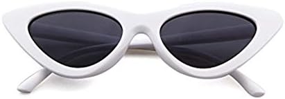 Sunglasses for kids,FOURCHEN Bold Retro Oval Mod Thick Frame Sunglasses Round Lens Clout Goggles (cat eye white)