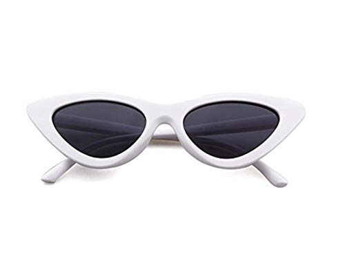 Fourchen Sunglasses For Kids, Bold Retro Oval Mod Thick Frame Sunglasses Round Lens Clout Goggles (Cat Eye White) #TOP11