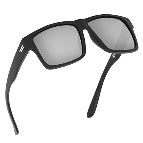 Image of TOROE Eyewear Matte Black RANGE XL Frame Sunglasses Light Weight TR90 Frame, Polarized Polycarbonate Lens