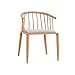TJLSS La imitación de Madera Volver Hierro Forjado Windsor Silla Círculo Simple Silla de Comedor Inicio Silla de Comedor (Color : D)