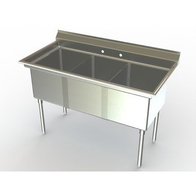 Deluxe NSF 60" x 24" Ttriple Service Sink