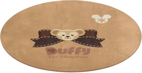 ダッフィー ラグマット 90*90cm 80*80 90*90 丸型 洗えるラグマット 丸 カーペット 滑り止め 転倒防止 円形マット 玄関マット バスマット 洗面台 キャラクター かわいい おしゃれ