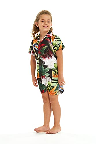 Image of Boys' Aloha Shirt Cabana Set in Signature Prints | Button Front Shirt; Soft Rayon Fabric; Signature Tropical Prints; Lightweight Comfort; Vacation Ready