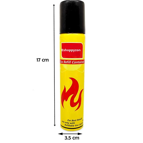 Image of Gas Cylinder High Pressure Butane Liquefied Gas Canister 100ML Can Easy to Use Perfect Suitable for Refill Flame Lighters,Small Stove,Flame Torch, Welding Fuel Gas Pack of-1(Aluminium)