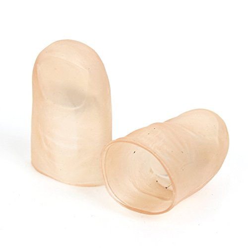 MilesMagic Set of 2 Magic Rubber Thumb Tip Light Up Flash Lights from Anywhere Finger Tricks (RED)