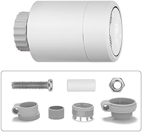 Sandy Beach Smart Heating Thermostat TRV Radiator Valves with Zigbee Gateway Connecting to Amazon Alexa Google Home (Gateway + Thermostat)