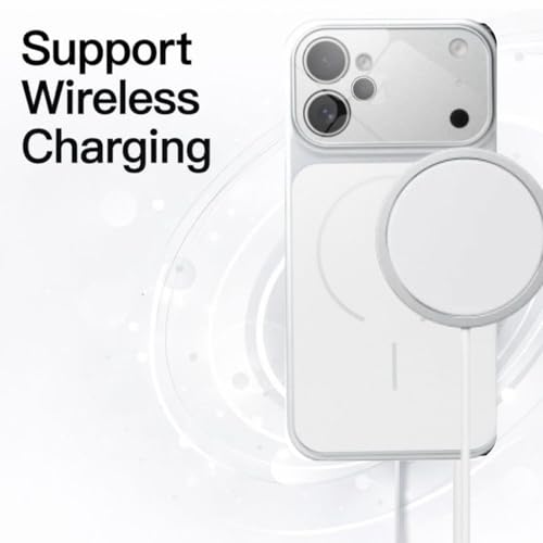 Image of Converter Case for iPhone 12 | Premium Protective Mag-Safe Cover | iPhone 17 Pro / iPhone17 Pro Max Series Style Design | in-Built Camera Guard | Wireless Charging Compatible (Silver)