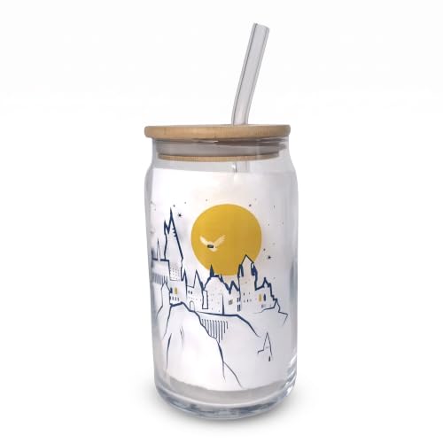 Image of Silver Buffalo Harry Potter Hogwarts Castle Glass Tumbler, 16oz