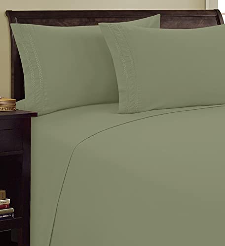 Elegant Comfort Ensemble draps 1500 fils Twin Sage