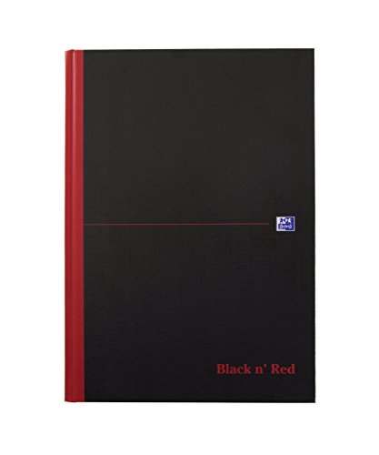 Oxford Black n Red A4 Notebook Casebound Hardback 192 Pages Single Notepad