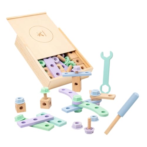 HONMEET 1Set Wooden Tool Building for Early Education Safe and Plaything for Cognitive Development Present for Home Travel