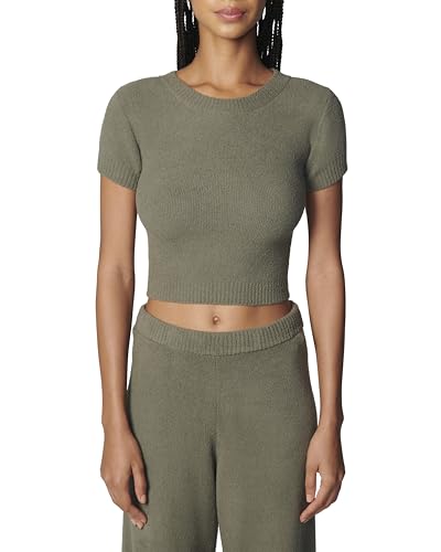 florence by mills Women's Plush Collection Cropped Short-Sleeve Top