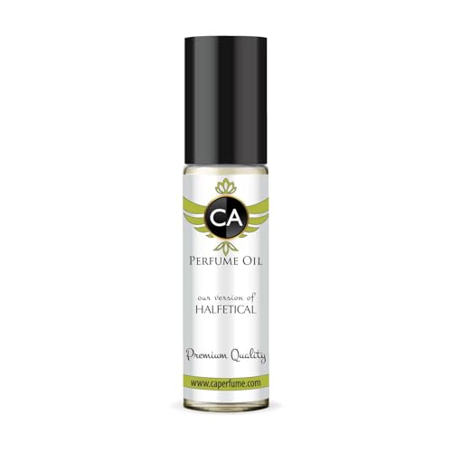 CA Perfume Impression of Halfetical Unisex Fragrance Oil Amber Woody Scent Long Lasting Perfumes for Women &amp; Men Travel Size TSA Ready Mini Parfum Body Oil Roll-on 0.33 Fl Oz 10ml