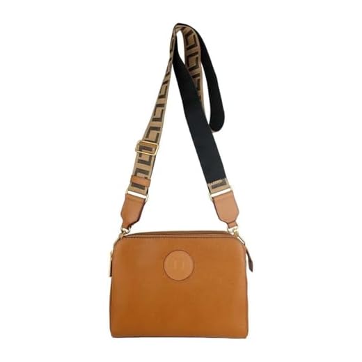 Bolsa Luz da Lua Bella Tiracolo Média Monograma Mocca