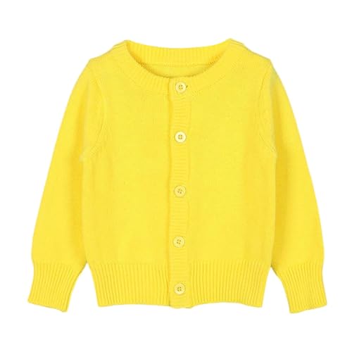 Girls Cardigan Long Sleeve Button Front Sweater Knit School Uniforms Sweaters Cute Soft Chunky Outerwear Coat with Pockets