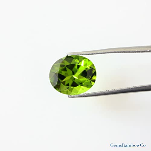 Pierre précieuse péridot 9,25 cts non traité, l'éclat vert de qualité A+ pour bague ou pendentif