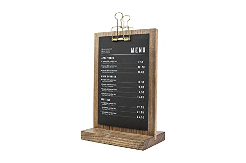 Custom Wooden Table Signs Stand-Menu Board Clipboard, Wedding Sign Stand, Standing Clipboard, Table Tents, Table Top Sign Holder, Wood Clipboard, Store Display, Clip Board, Menu Holder