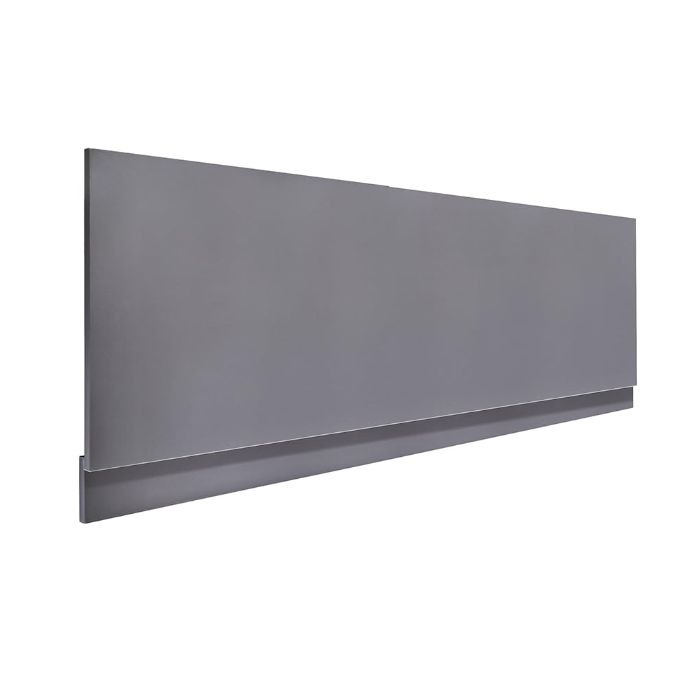 Milano Urban Grey 1695Mm Waterproof Straight Bath Front Panel