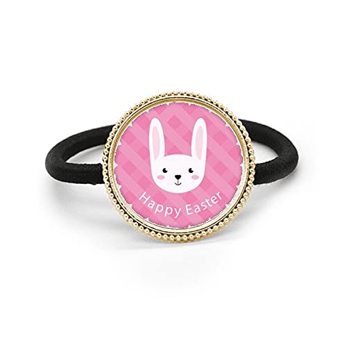 Élastique à cheveux en métal argenté motif lapin de Pâques, cadeau idéal de printemps