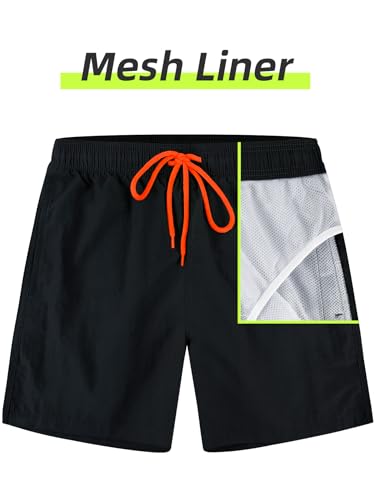 Men's Swim Trunks Quick Dry Bathing Suit Board Beach Shorts with Mesh Lining and Pockets Swimwear4
