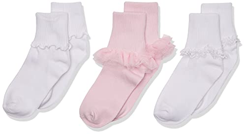 Jefferies Socks Big Ruffle/Ripple Edge/Lace Girls Socks 3 Pack