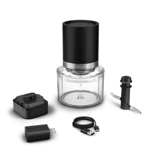 Image of KitchenAid Go Cordless Top Down Chopper - battery included, KTCR351, Black Matte (Pack of 2)