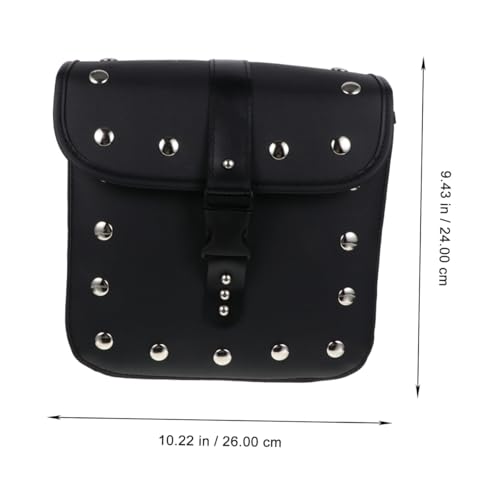 Alforja para motocicleta bolsa lateral de cuero para herramientas compatible con motocicletas y vehículos de motor miniatura 2
