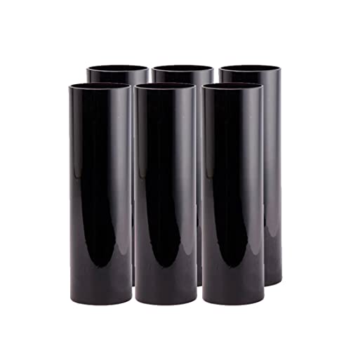 SPARKLERS Club - Juego de 6 vasos de tubo negro 22 cl – Irrompible para cóctel Made in France – Agarre fácil, ideal para noche y eventos – Entrega 24/48 h